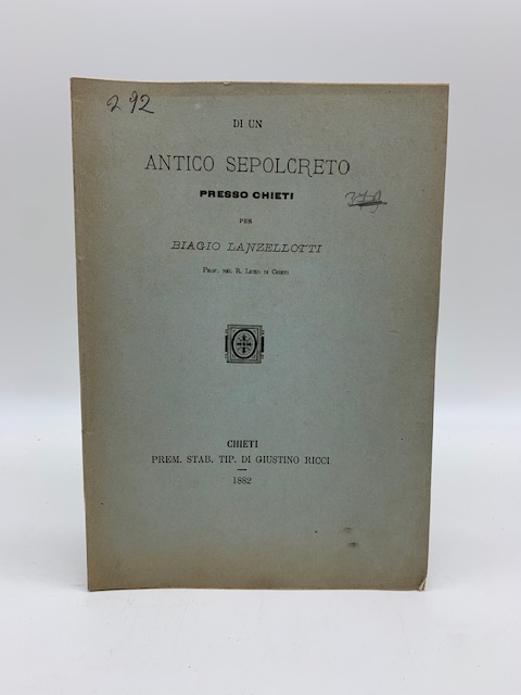 Di un antico sepolcreto presso Chieti